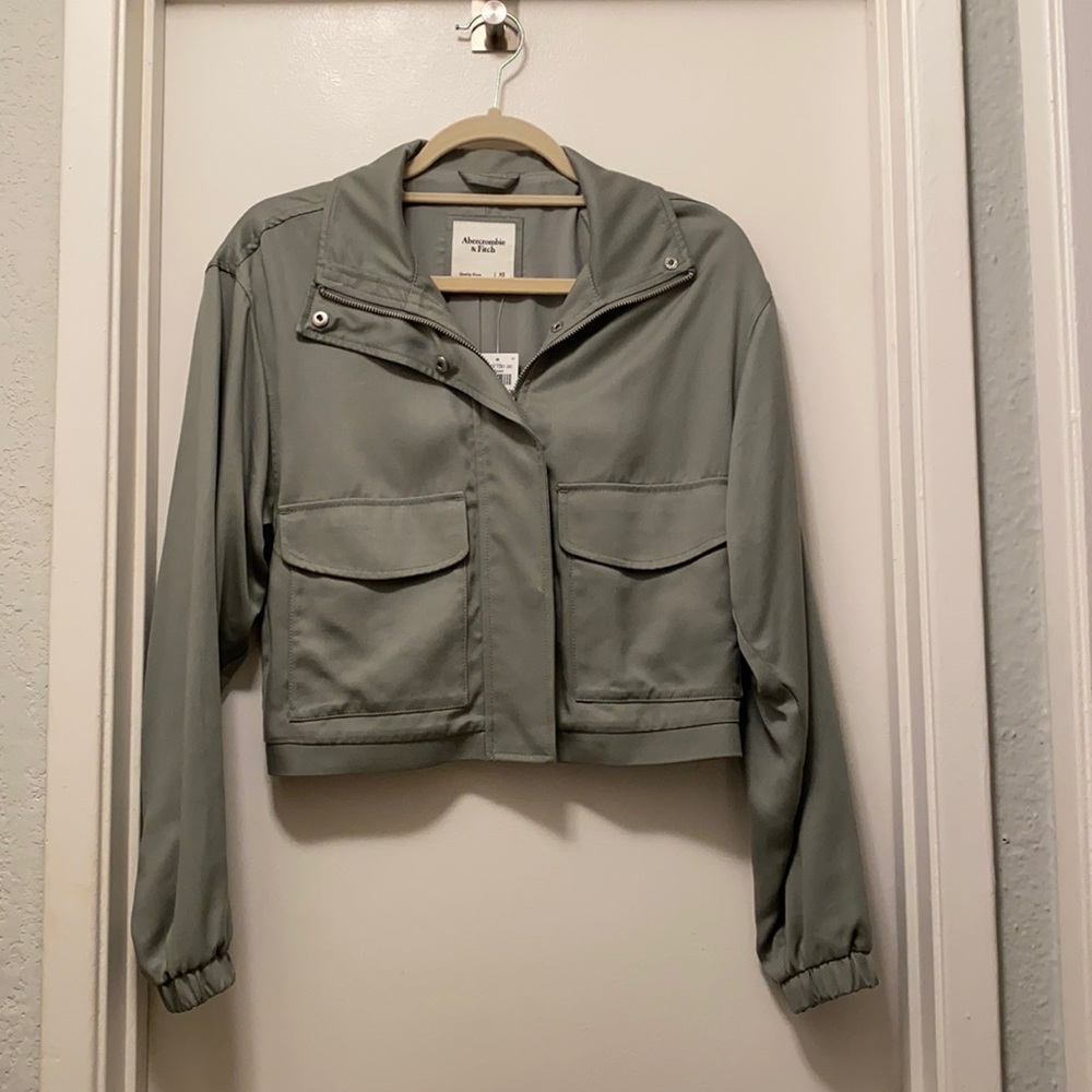 Green, Abercrombie & Fitch Crop Jacket